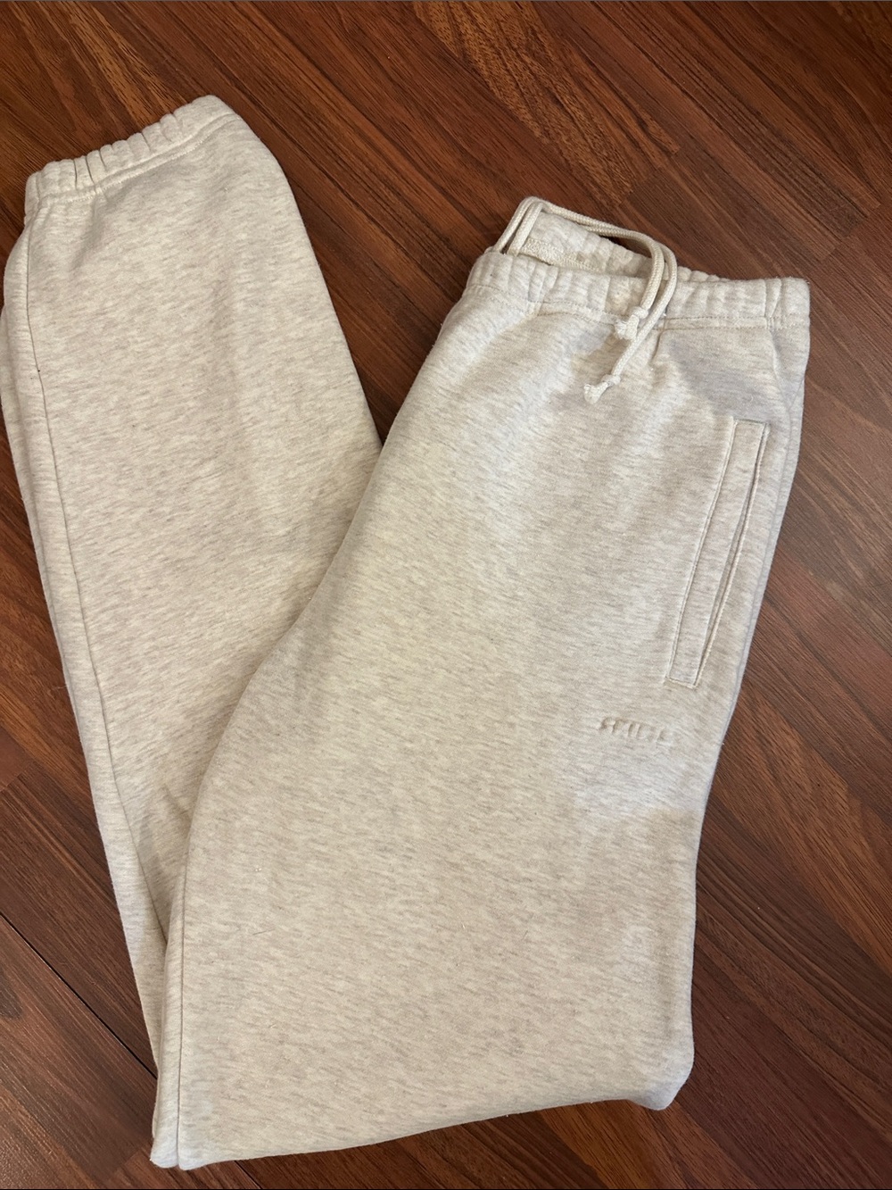 SKIMS unisex Heather Oatmeal jogger Sweatpants with Drawstring